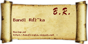Bandl Réka névjegykártya