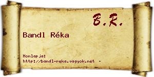 Bandl Réka névjegykártya