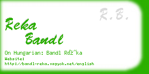 reka bandl business card